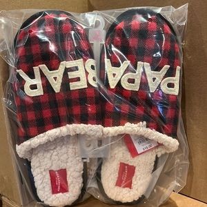 Men's Papa Bear Slide Slippers - Wondershop Buffalo Plaid